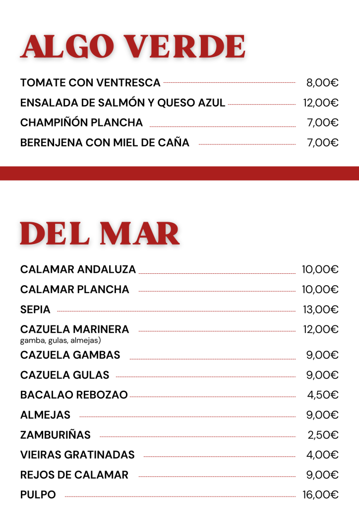 verde del mar CARTA LOS CHATOS